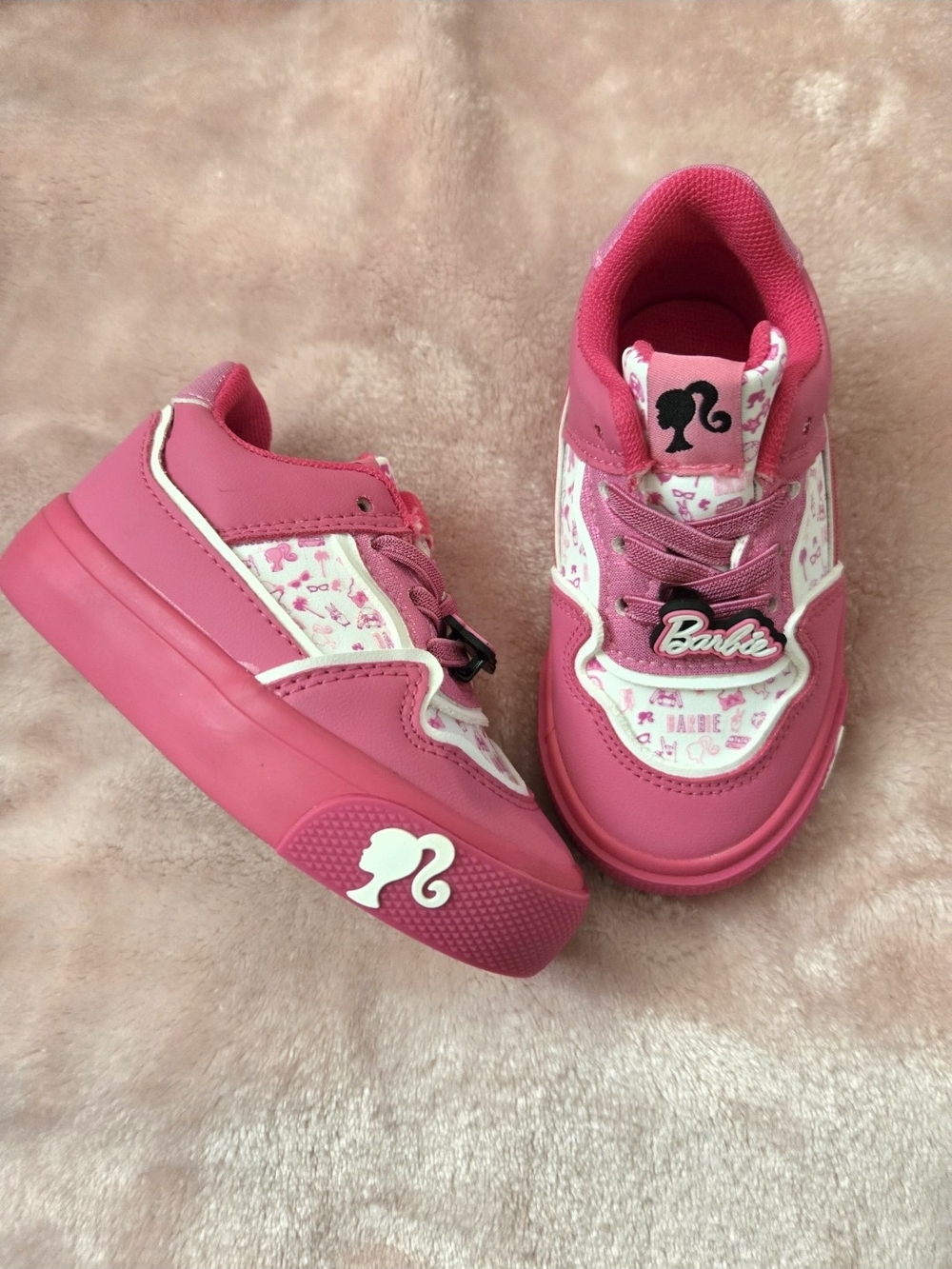 Barbie Hot Pink and White Kids Sneakers
